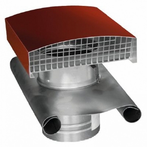 CT200R acél tetősapka (tetőátvezető) idom, cserépvörös színű