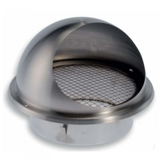 BLR-E-RL 160 rozsdamentes acél esővédő rács madárhálóval, kör alakú (NA 160)