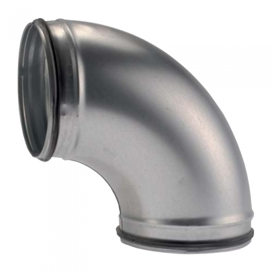 Könyökidom horganyzott acél NA  125 mm 90° gumitömítéssel BDSG90