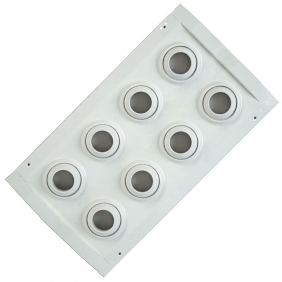 JET-MC 2 x  6 vetőfúvóka rácssor spikó légcsatornákhoz