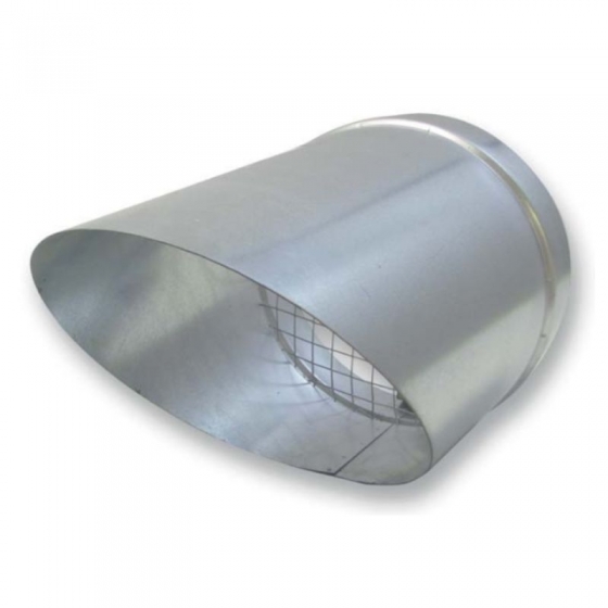 Madárhálós  csővég idom (kivezető elem) horganyzott acélból, NA 125 mm (UT125)