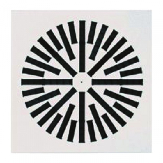 Perdületes mennyezeti anemosztát műanyag lamellákkal PS/VWR-5B  400/16 RAL9016