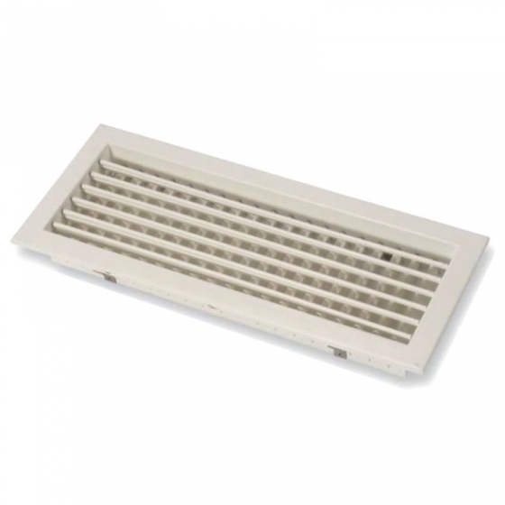 SHVN  300 x 100 mm - kétsoros acél fali rács, állítható lamellás, fehér (RAL9016)