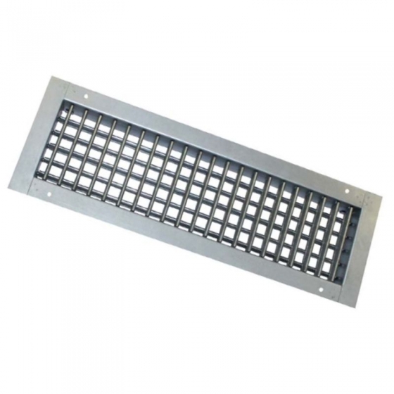 SHVN  600 x 150 mm GALVA - kétsoros acél fali rács, állítható lamellás, natúr