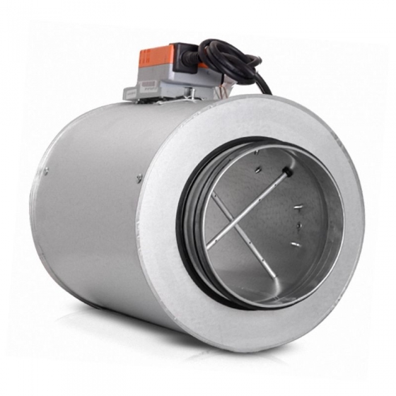 VAV-KCI NA 160 mm motoros mozgatású hő- és hangszigetelt házas légmennyiség szabályzó