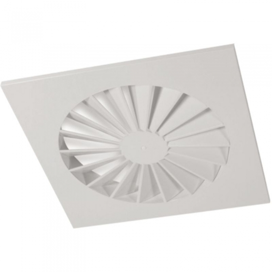 VWR-N 315 perdületes mennyezeti acél anemosztát fix lamellákkal 315 mm