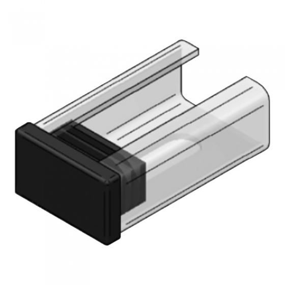 Záródugó (végdugó) 41 x 21 mm-es szerelősínhez