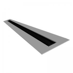 AKM 1600 F1 egysoros sávbefúvó légmennyiség szabályzóval (natúr alumínium)