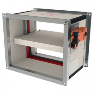 CU2+BFLT24 motoros mozg. négyszög tűzvédelmi csappantyúk (24V; 120 perc) - MINTA