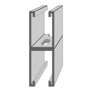 C-sín (szerelősín) 41 x 124 x 2,5 mm x 6 m /szál