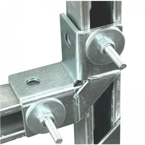 Csomóponti elem (univerzális) 90°-os, 2 + 2 lyukú 41-es szerelősínekhez 1