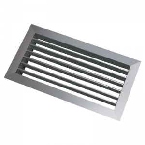 Egysoros alumínium fali rács állítható lamellákkal  500 x 400 mm AHN, fémszínű