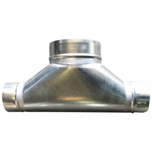 T-idom horganyzott acél NA  125/  150/  125 mm 90°