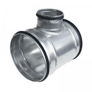 T-idom horganyzott acél NA  150/   80/  150 mm 90° gumitömítéssel TDG90