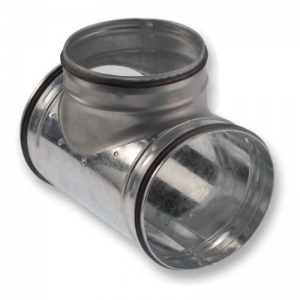 T-idom horganyzott acél NA  250/  250/  250 mm 90° gumitömítéssel