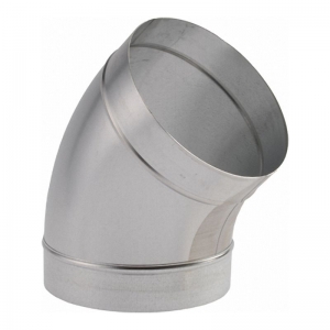 Könyökidom horganyzott acél NA  100 mm 45°