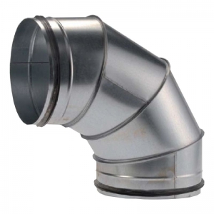 Könyökidom horganyzott acél NA  315 mm 90° gumitömítéssel