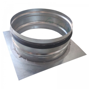 Csatlakozó csonk horganyzott acél NA  355 mm gumitömítéssel