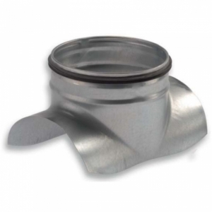 Nyeregidom horganyzott acél  NA  630 /  400 mm 90° gumitömítéssel ARG90