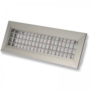 Kétsoros alumínium aprólamellás fali rács  500 x 350 mm AHVN - állítható lamellákkal, anodizált felületű