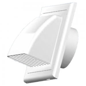 Kör keresztmetszetű műanyag (PVC) légcsatorna külső ereszelem  (fehér) NA 150