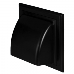 Kör keresztmetszetű műanyag (PVC) légcsatorna külső ereszelem (fekete) NA 125