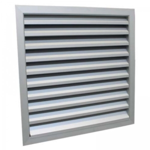 Kültéri esővédő alumínium fix zsalu BLR-A60 1000 x  500 mm (anodizált), horganyzott acél madárhálóval