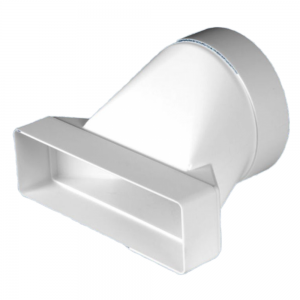 Műanyag (PVC) légcsatorna egyenes átalakító 60 x 204 / D125 (excentrikus)