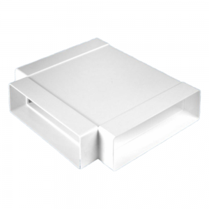 Műanyag (PVC) légcsatorna vízszintes egál-T idom 60 x 204 mm
