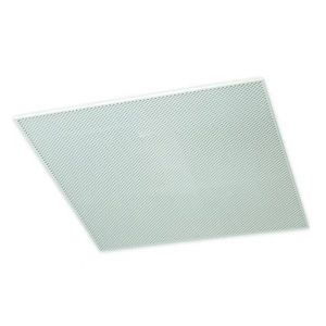 PS/PP 595 x 595 mm perforált lemezes mennyezeti anemosztát (RAL 9016)