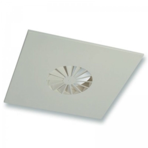 PS/RWR-N 200 perdületes  mennyezeti acél anemosztát fix lamellákkal álmennyezethez (RAL9016) NA 200 mm