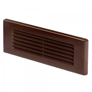 Rácsos végzáró elem műanyag légcsatornákhoz (barna) 60x204 mm