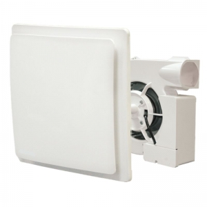 SVNV-1  80 E TH (KV) centrifugális fali ventilátor, oldalsó kivezetéssel, süllyesztődobozzal együtt ( 75-100 m³/h)