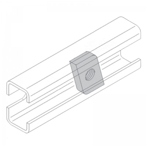 Sínanya  27 mm-es szerelősínhez M 8 menettel