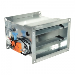 VAV-KR  600 x  500 mm szigeteletlen falú VAV szabályzó, 24V-os meghajtó motorral