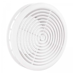 VMV 315 PFs, ABS kerek, fix lamellás műanyag befúvó / elszívó rács csatlakozó csonkkal