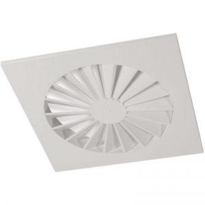 VWR-N 315 perdületes mennyezeti acél anemosztát fix lamellákkal 315 mm