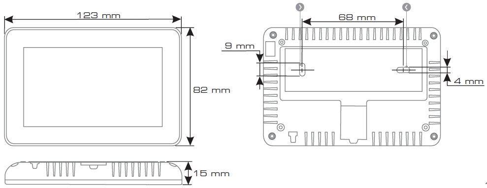 HRS SA-CONTROL - geometriai méretek