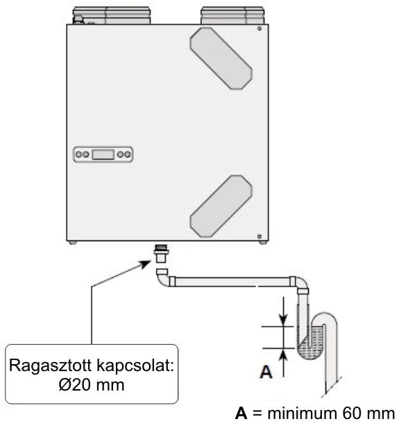 Renovent Excellent 180  - kondenzvíz elvezetés