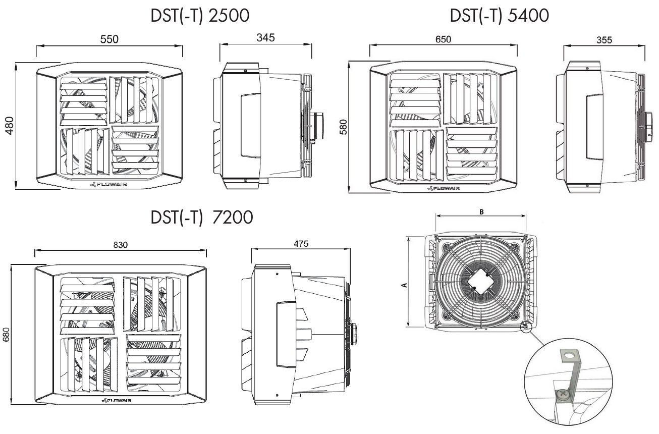 DST-T Rétegződésgátló ventilátor 