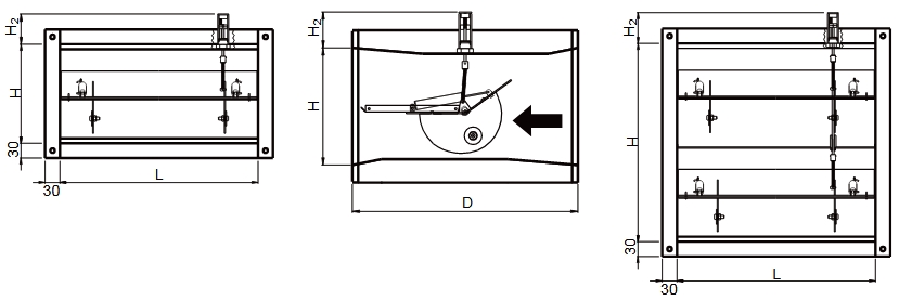 Utólag is állítható légmennyiség szabályzó négyszög keresztmetszettel