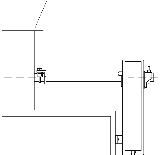 AV8-25 tengelyhosszabbító Belimo zsalumozfatókhoz - összeszerelési vázlat