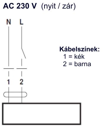 Belimo NF24A-SR zsalumozgató motor - kapcsolási vázlat
