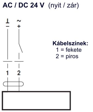 Belimo NF24A-SR zsalumozgató motor - kapcsolási vázlat