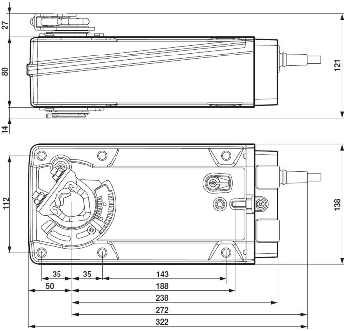 EF24A-SR geometriai méretek