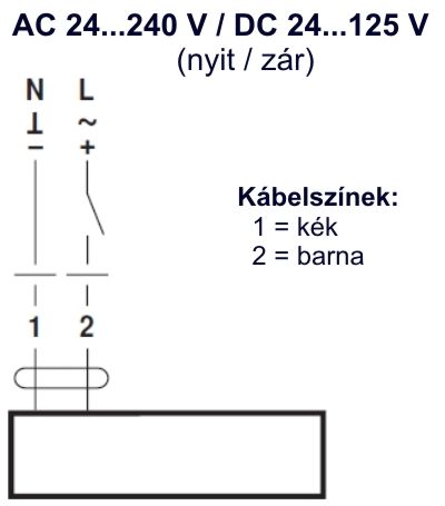 Belimo NF24A-SR zsalumozgató motor - kapcsolási vázlat