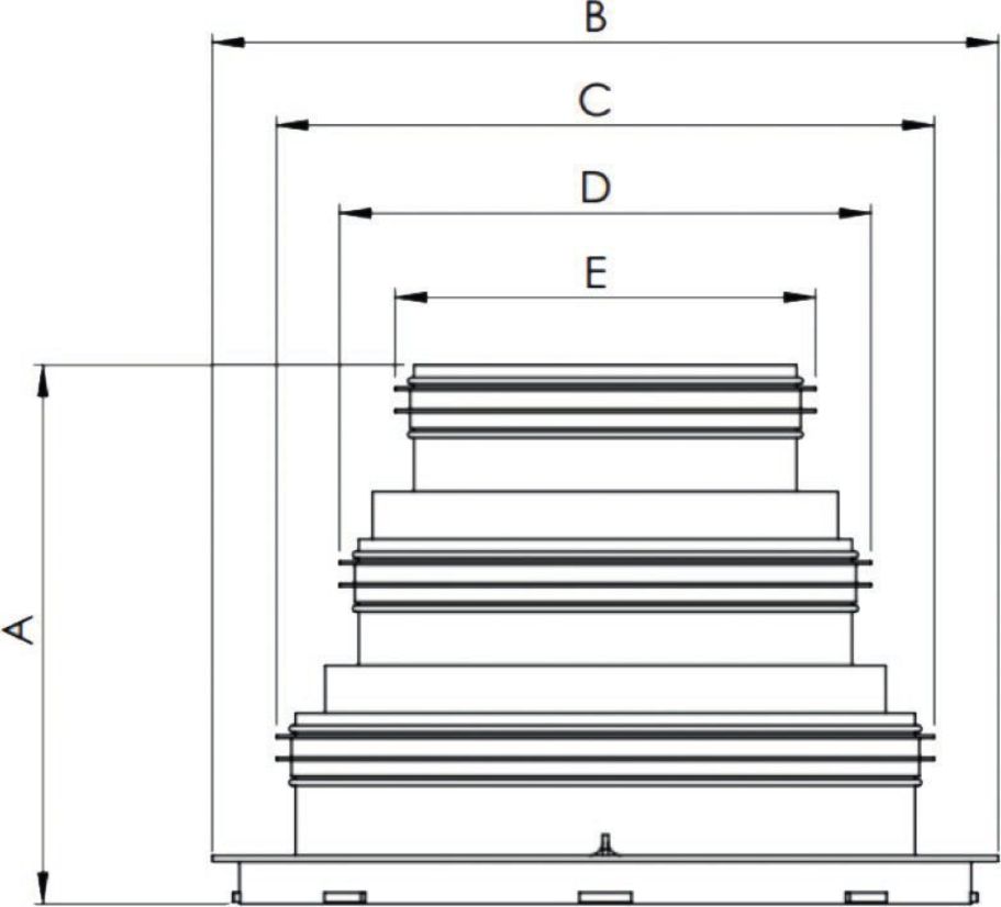 OctoPLUS felső csatlakozó idom - geometriai méretek 1