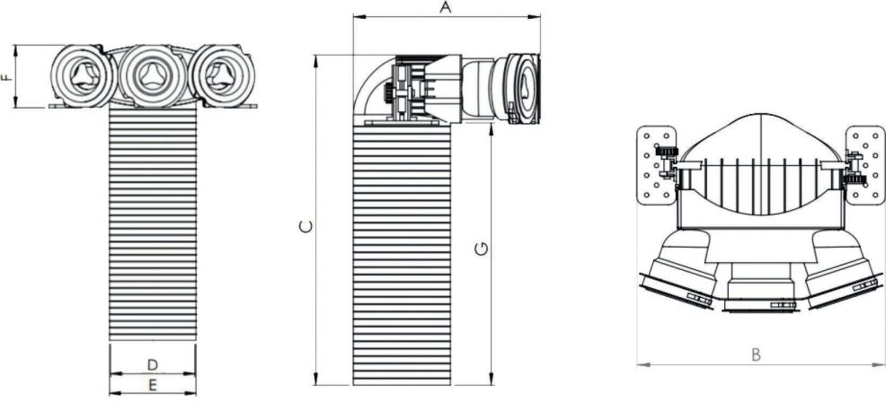 OctoPLUS szelepfogadó - geometriai méretek 1