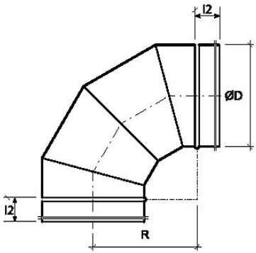 Gumitömítéses 90 fokos könyökidom