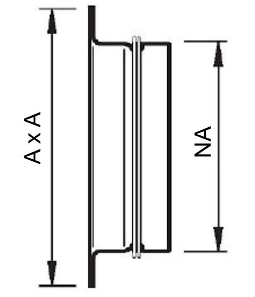 Csatlakozó csonk gumitömítéssel - méretek